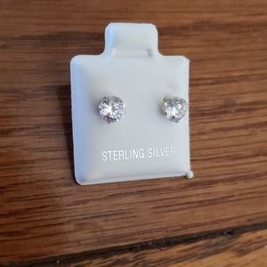 Women's girls earrings sterling silver 5 mm